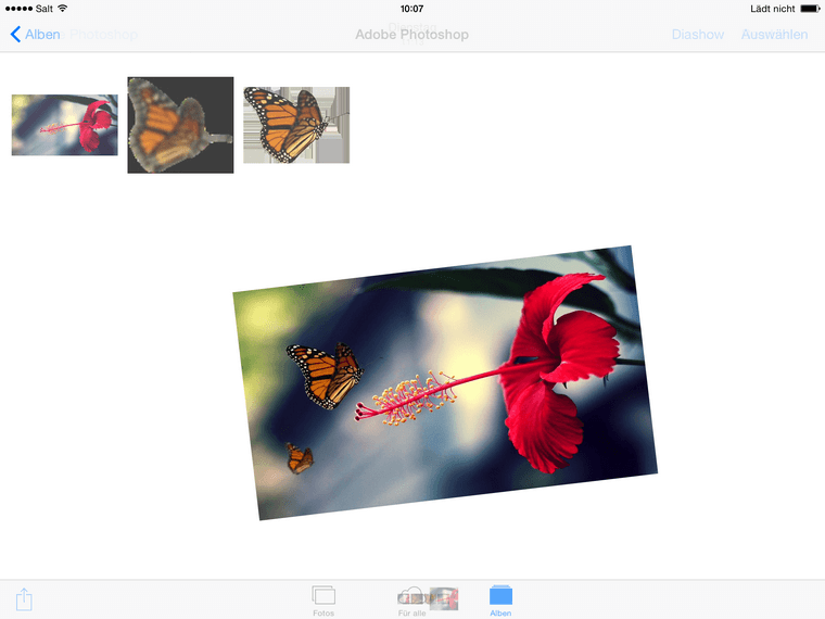 Fotos aus Photoshop exportieren und am iPad sichern