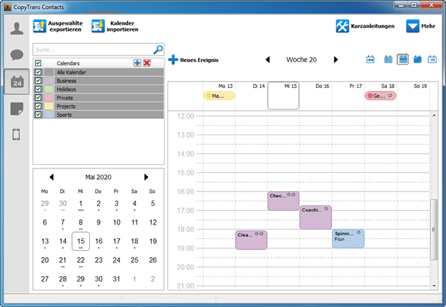 iPhone Kalender auf PC anzeigen