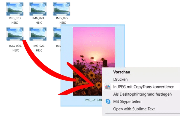HEIC Fotos in Windows PC anschauen und in JPG konvertieren