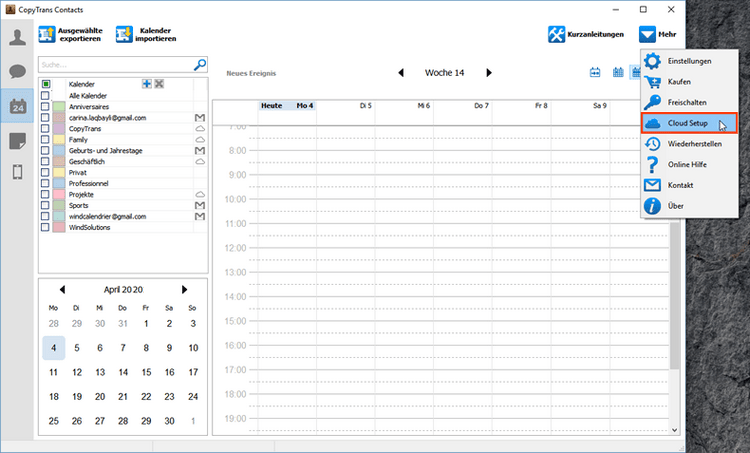 Wie übertrage ich meine Gmail Kalender direkt auf iPhone?
