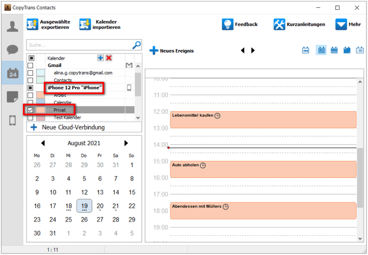 Google Kalender mit iPhone Kalender synchronisieren