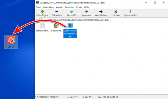Wie kann man CopyTrans Drivers Installer am PC installieren?