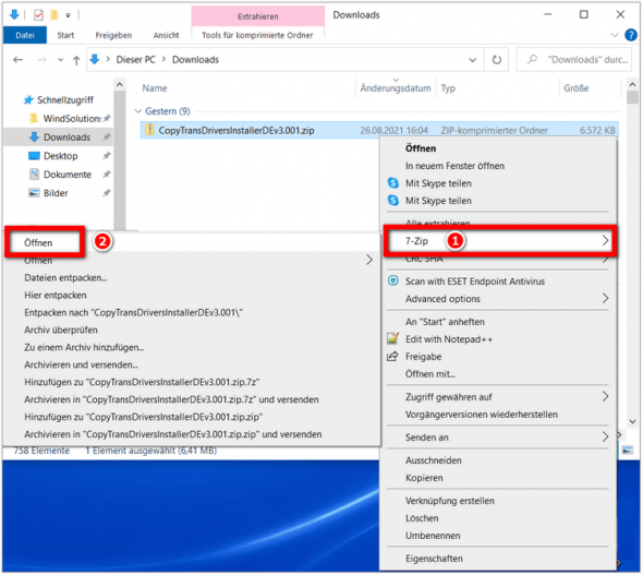 Wie kann man CopyTrans Drivers Installer am PC installieren?