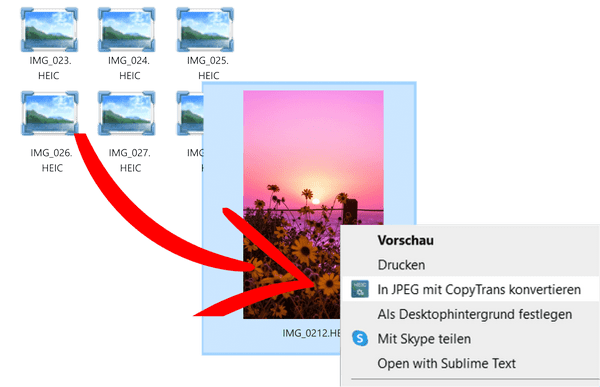 HEIC Fotos in Windows PC anschauen und in JPG konvertieren