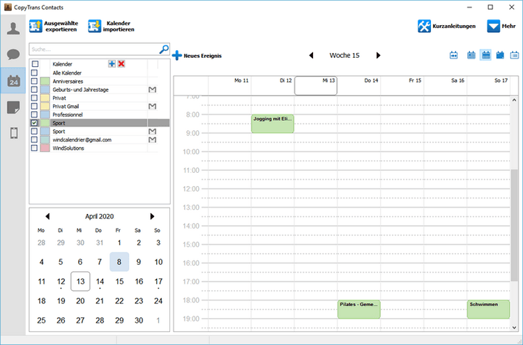 Wie übertrage ich meine Gmail Kalender direkt auf iPhone?