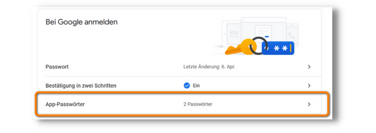 Apps Passwörter erstellen Gmail