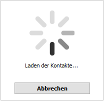 Kontakte werden in CopyTrans Contacts geladen