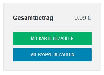 Mit Karte oder PayPal bezahlen