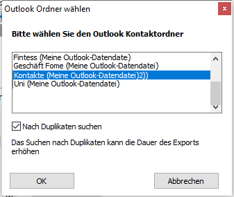 iPhone Kontakte in Outlook übertragen