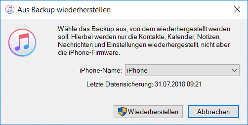 gelöschte Notizen wiederherstellen iPhone