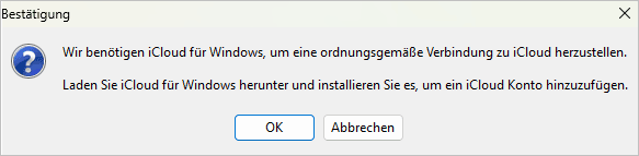 iCloud für Windows in CopyTrans Contacts