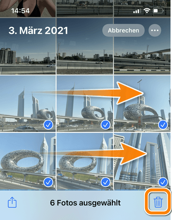 iPhone alle Bilder löschen auf dem iOS Gerät