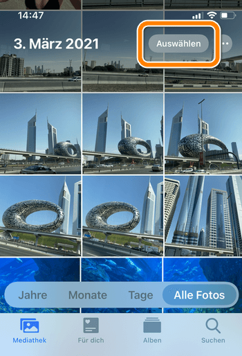 Alle Fotos iPhone löschen auf iPhone