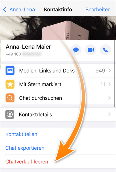 WhatsApp Chat direkt auf iPhone leeren