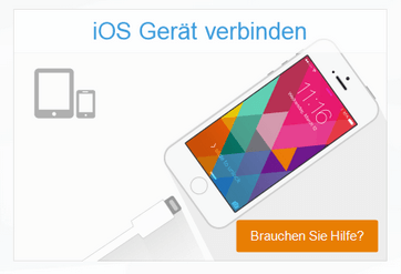 Den Kabel anschließen und iPhone verbinden 