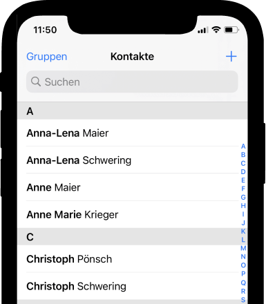 Excel Kontaktliste wurden in iPhone erfolgreich importiert