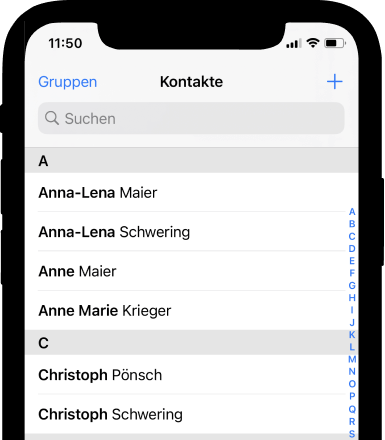 Excel Kontakte wurden in iPhone erfolgreich importiert