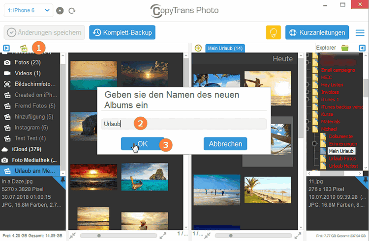 Fotos von iCloud auf iPhone: Fotoalbum am iPhone erstellen