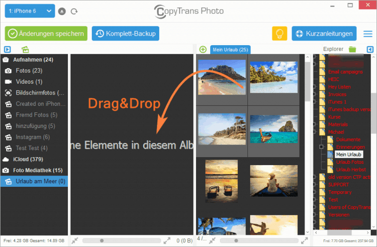 Bilder von iCloud auf iPhone