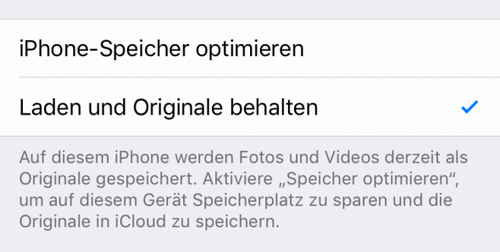 iCloud Fotos synchronisieren