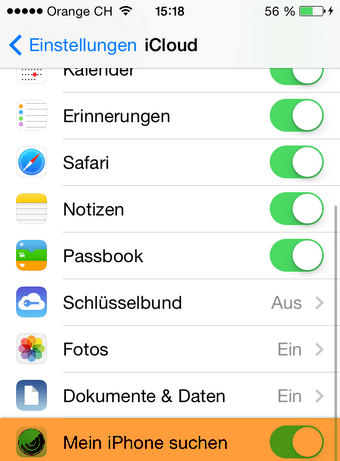 My iPhone suchen deaktivieren