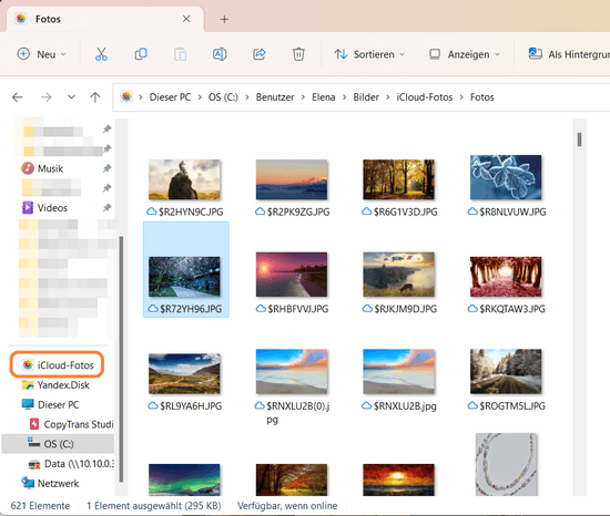 iCloud Bilder auf PC übertragen