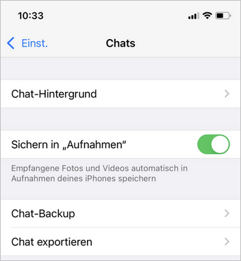 WhatsApp Videos in Galerie speichern