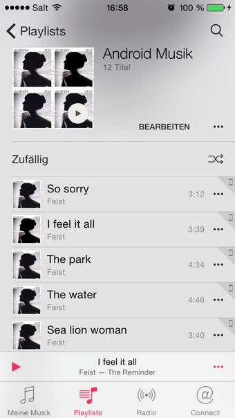 So wurde Musik von Android auf iOS übertragen