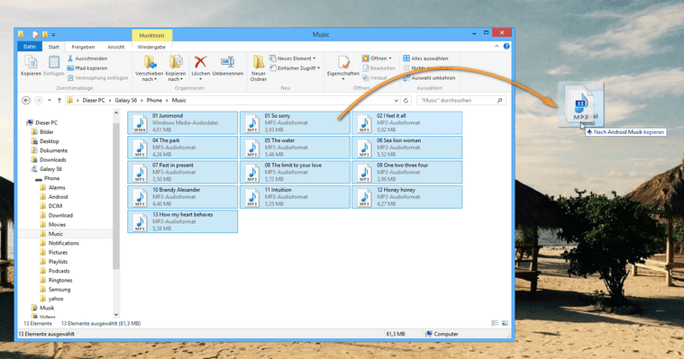 Musik vom Android zum PC übertragen