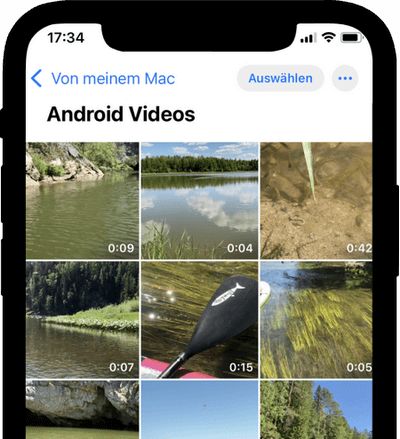 Videos von Android auf iPhone