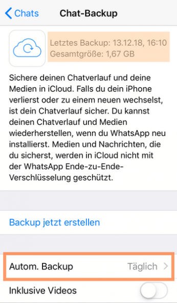 WhatsApp Videos wiederherstellen