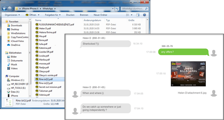 WhatsApp Chat speichern PDF