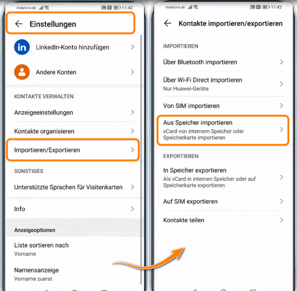 iPhone Kontakte auf Huawei leicht übertragen