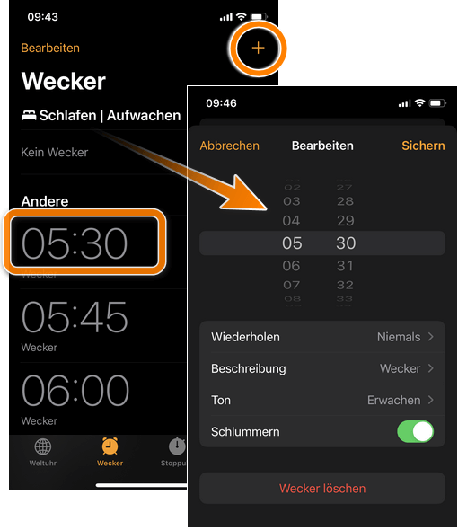 iPhone Wecker Ton ändern Schritte