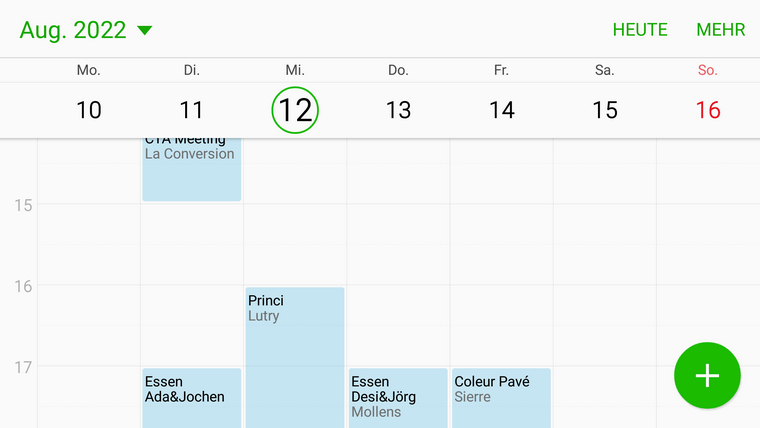 Kalender von iPhone auf Android erfolgreich kopiert