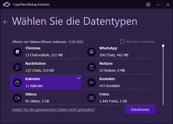 Kalender wiederherstellen im ICS-Format