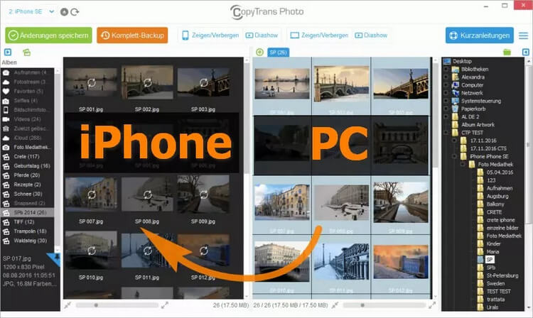 PC Fotos auf iPhone übertragen