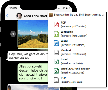 WhatsApp Chat exportieren - Formate