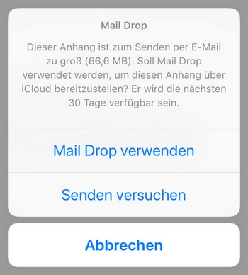 WhatsApp nicht möglich per E-Mail zu senden