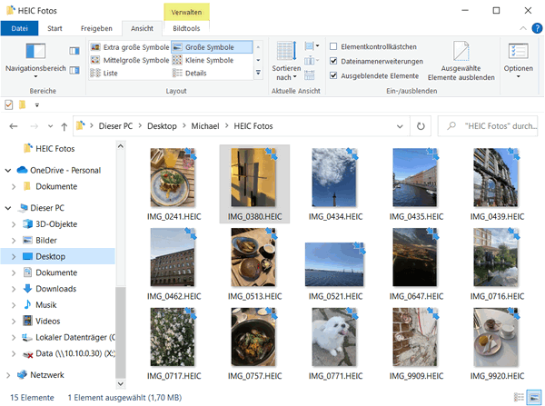 HEIC Bilder auf Windows anzeigen