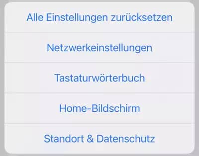 iPhone auf Werkseinstellung zurücksetzen