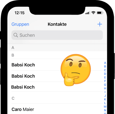 iPhone Kontakte doppelt werden angezeigt