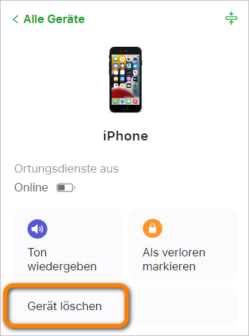 iPhone auf Werkseinstellung zurücksetzen online