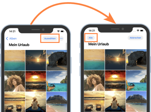 Bilder von iPhone zu iPhone übertragen - ohne iCloud
