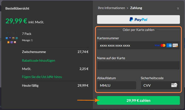 Mit Karte zahlen