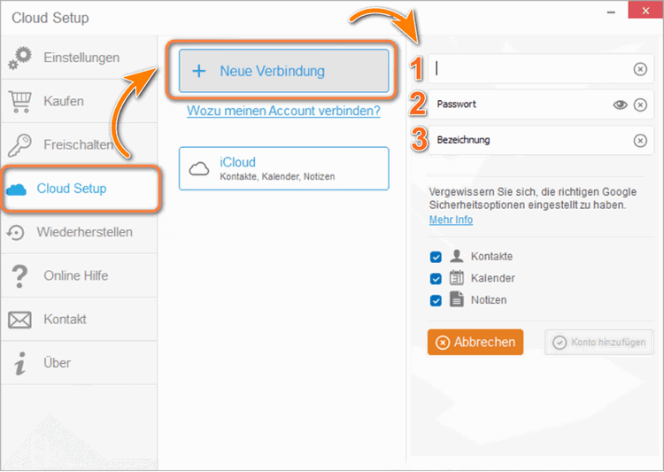 Cloud Accounts die neue Verbindung