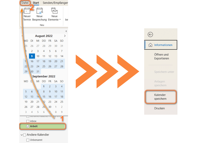 Outlook Kalender mit iCloud synchronisieren/ in iCloud kopieren