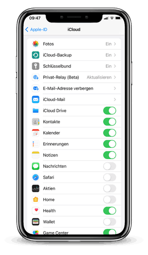 iCloud Einstellungen Backup iPhone