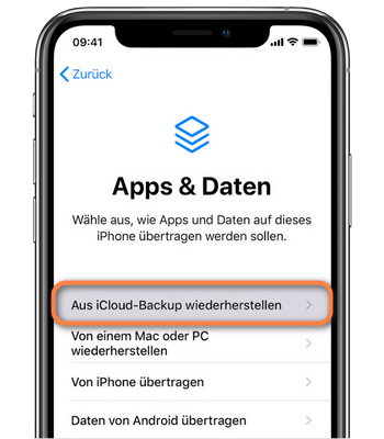 Gebrauchtes iPhone neu einrichten: Phone aus iCloud Backup wiederherstellen