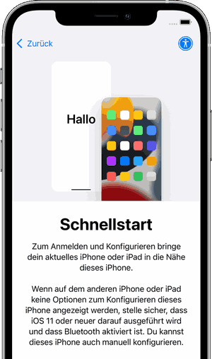 iPhone Schnellstart